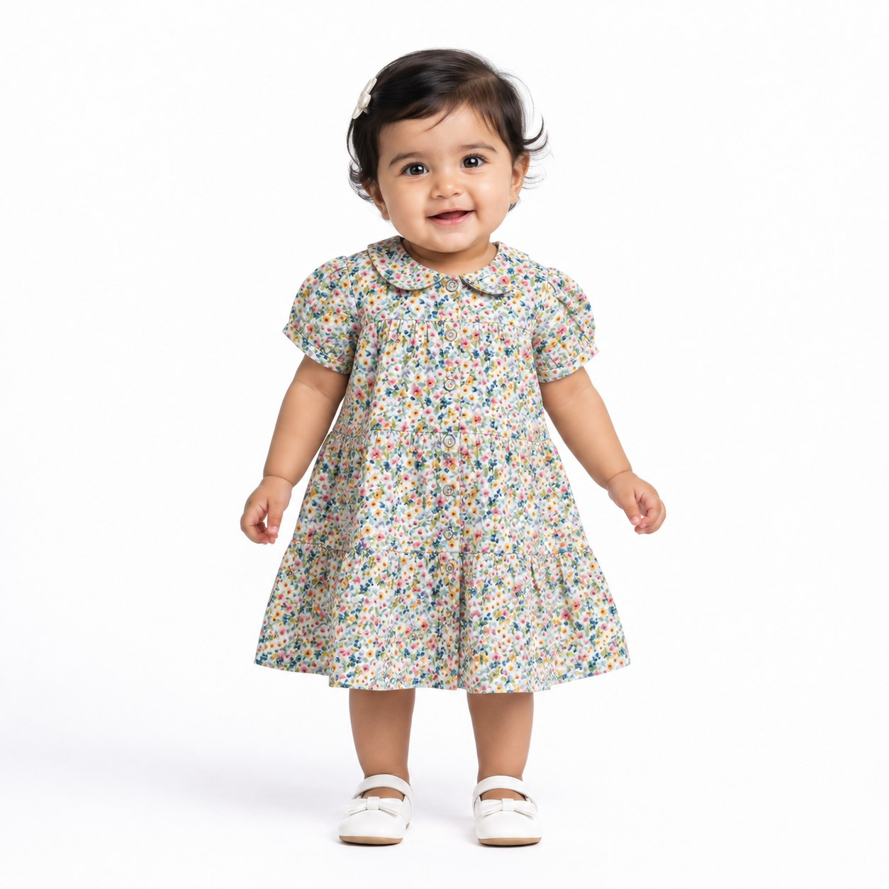 Floral Puff-Sleeve Dress - KinderMox